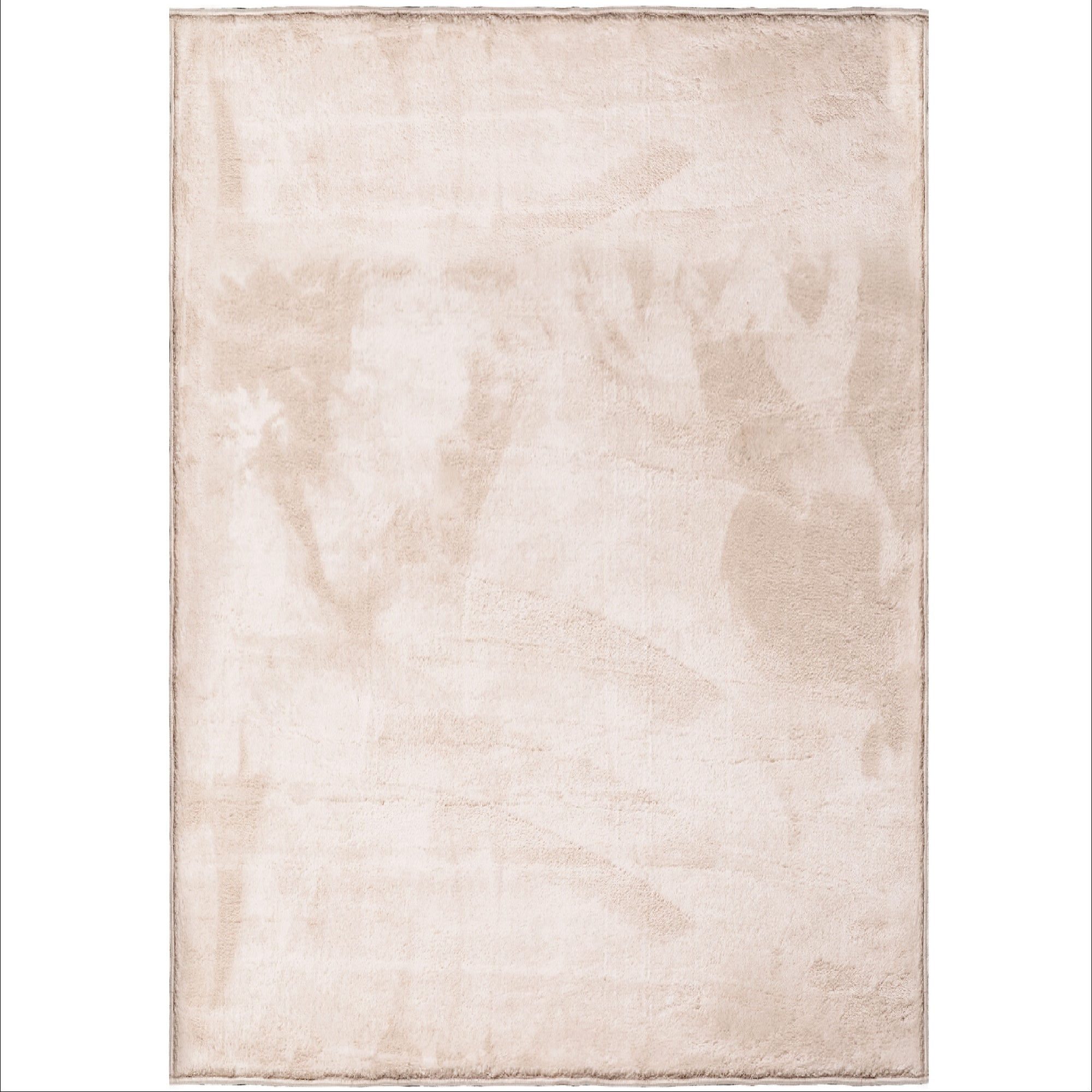 Anti-Slip Backing, Shaggy Rugs Cream