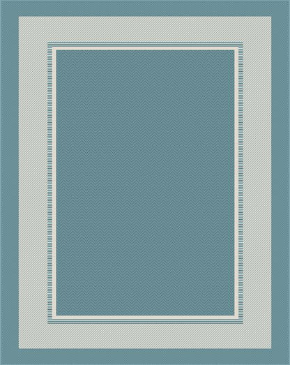 Indoor Rugs Rectangular Collection Aqua Cream