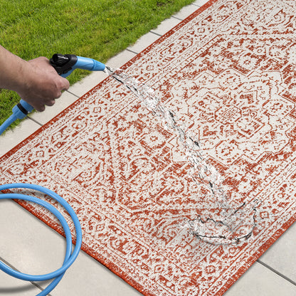 Outdoor Rugs Vintage Medallion Terra / Cream