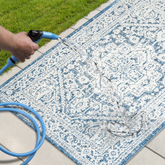 Outdoor Rugs Mandala - Blue / Cream