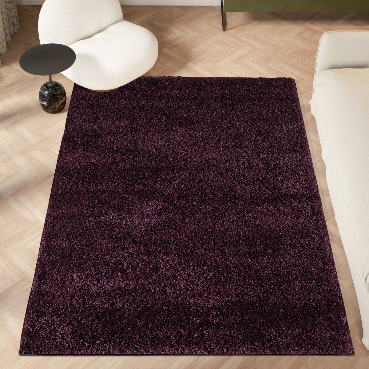 Shaggy Rug Plain Lavender / Purple