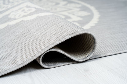 Outdoor Rugs Mandala Grey / Cream