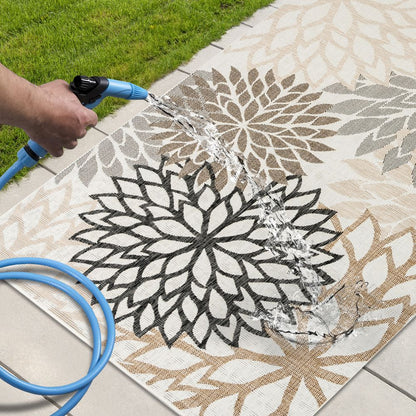 Outdoor Rugs Bellis - Black / Beige