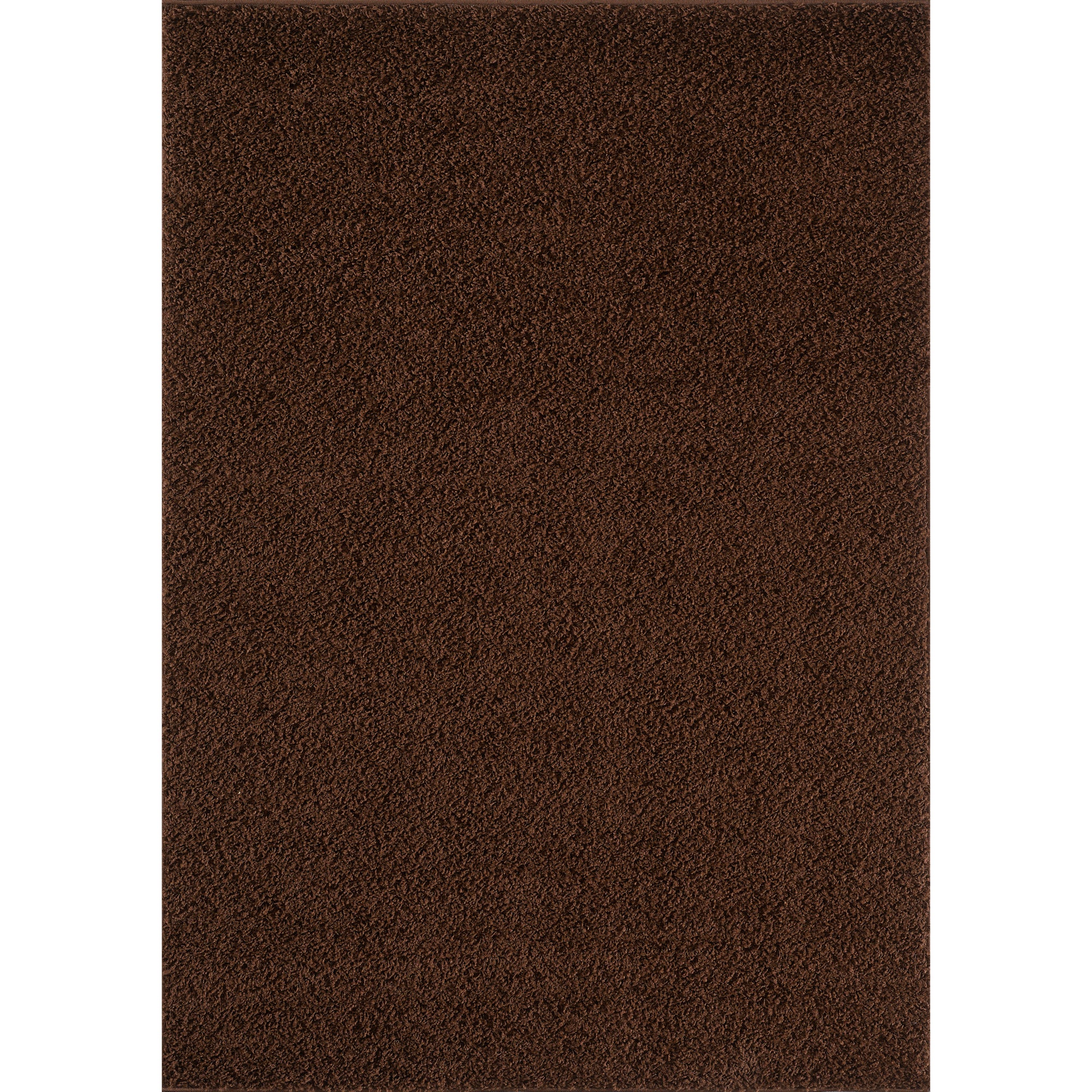 Shaggy Rug Plain Brown Cacao