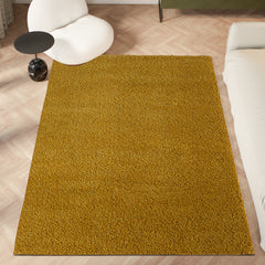 Shaggy Rug Plain Gold