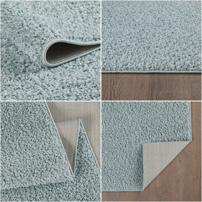 Shaggy Rug Plain Duck Egg Blue