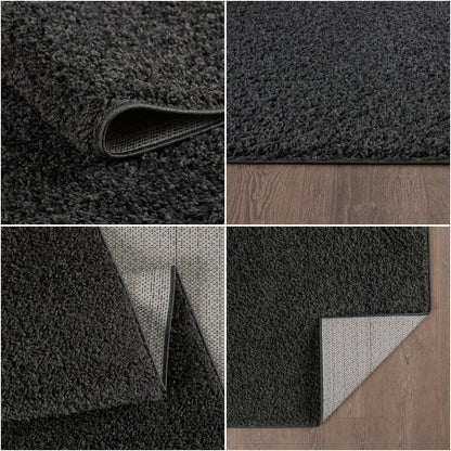 Shaggy Rug Plain Smoky Grey