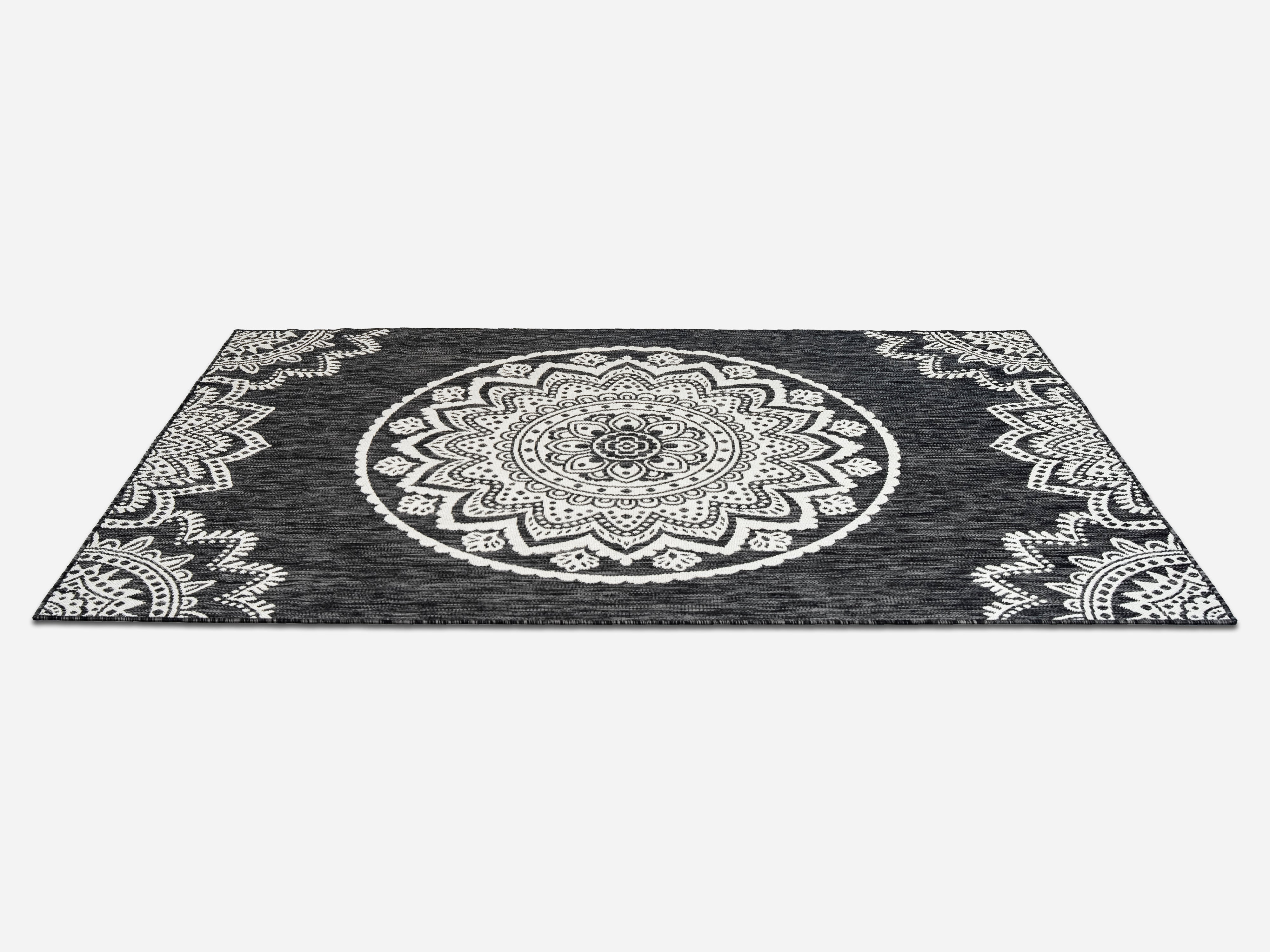 Outdoor Rugs Mandala - Black / Cream