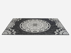 Outdoor Rugs Mandala - Black / Cream