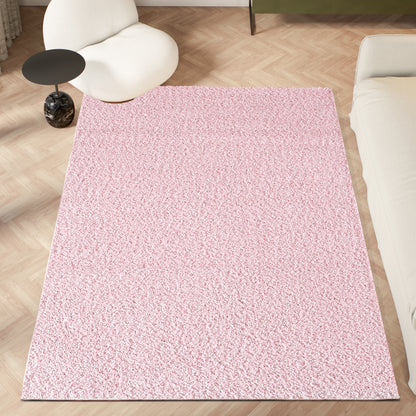 Shaggy Rug Plain Pink Rose