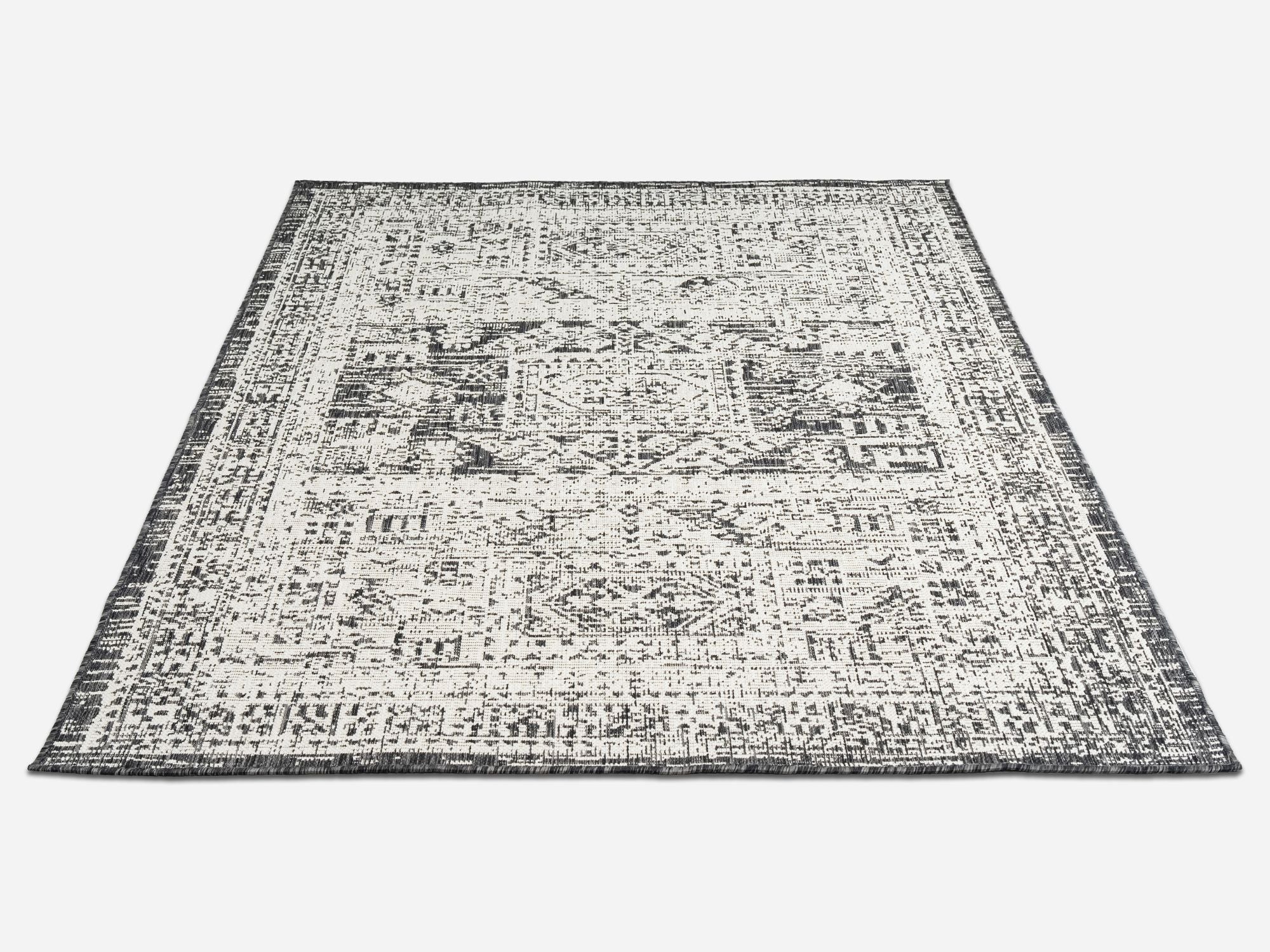 Outdoor Rugs Vintage Medallion - Black / Cream