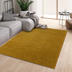 Shaggy Rug Plain Gold