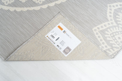 Outdoor Rugs Mandala Grey / Cream