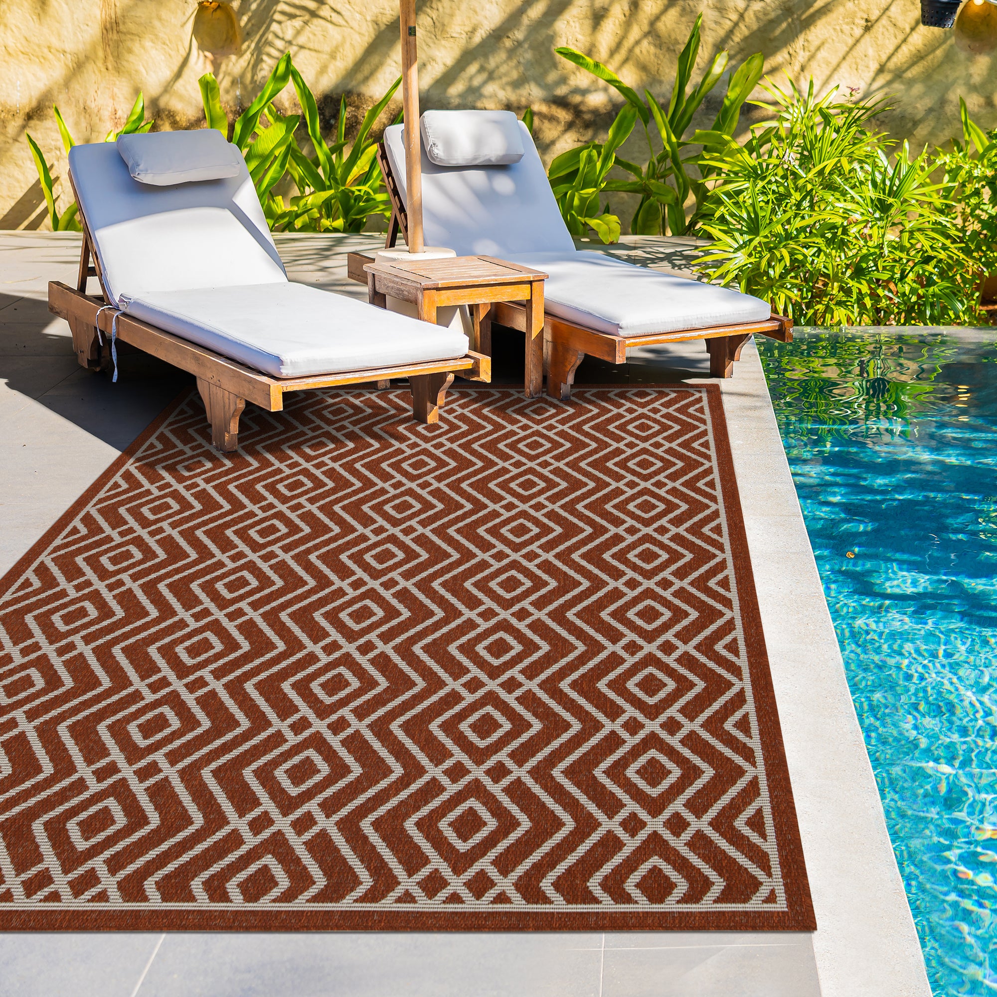 Outdoor Rugs Diamond Collection Terra Cream