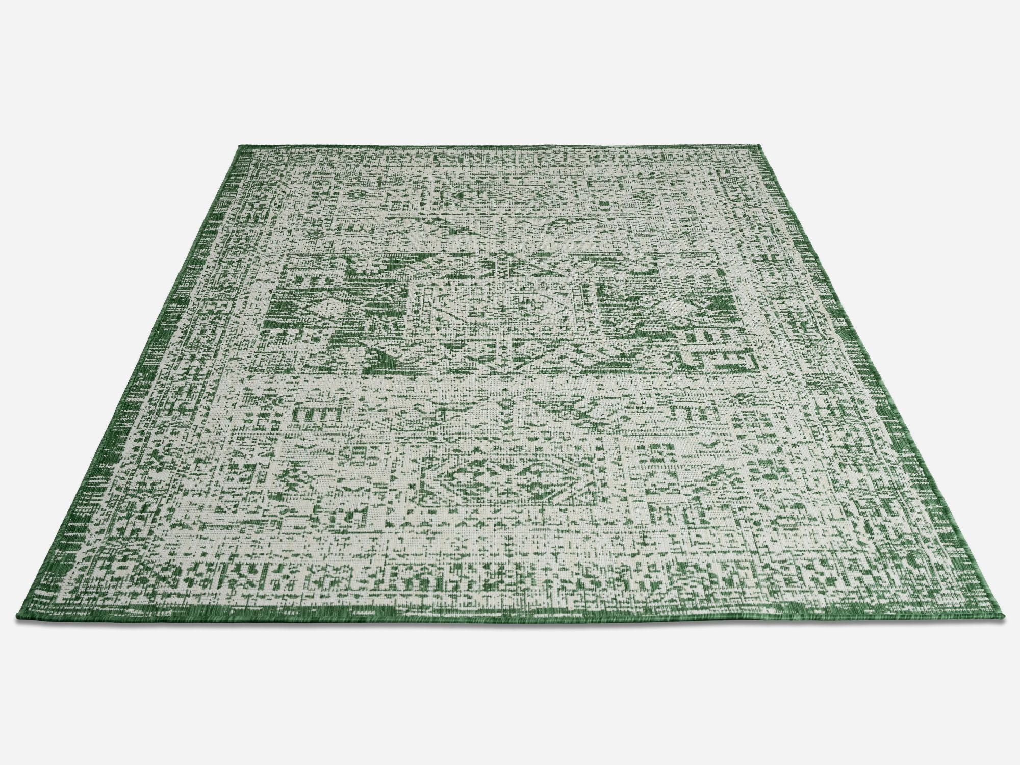 Outdoor Rugs Vintage Medallion - Green / Cream