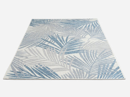 Outdoor Rugs Palm - Blue/ Grey