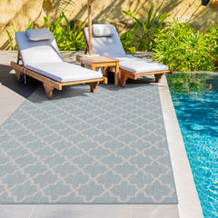 Outdoor Rugs Classic Collection Aqua Cream