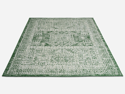 Outdoor Rugs Vintage Rectangular Green / Cream