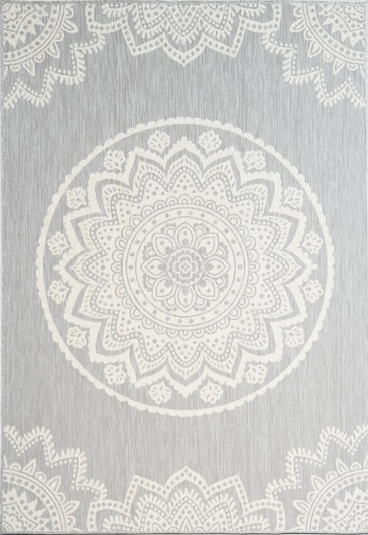 Indoor Rugs Mandala Grey / Cream
