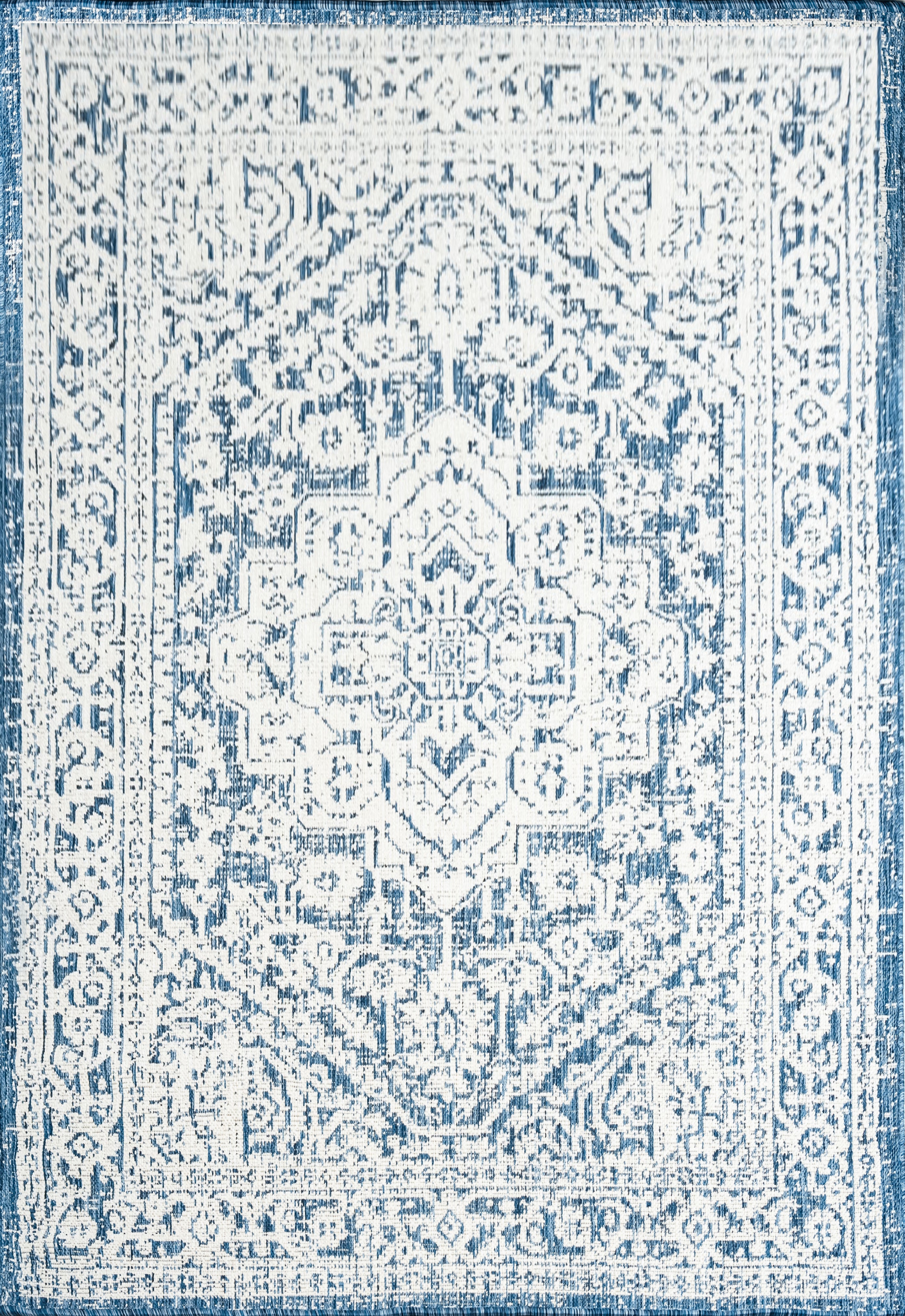 Outdoor Rugs Mandala - Blue / Cream