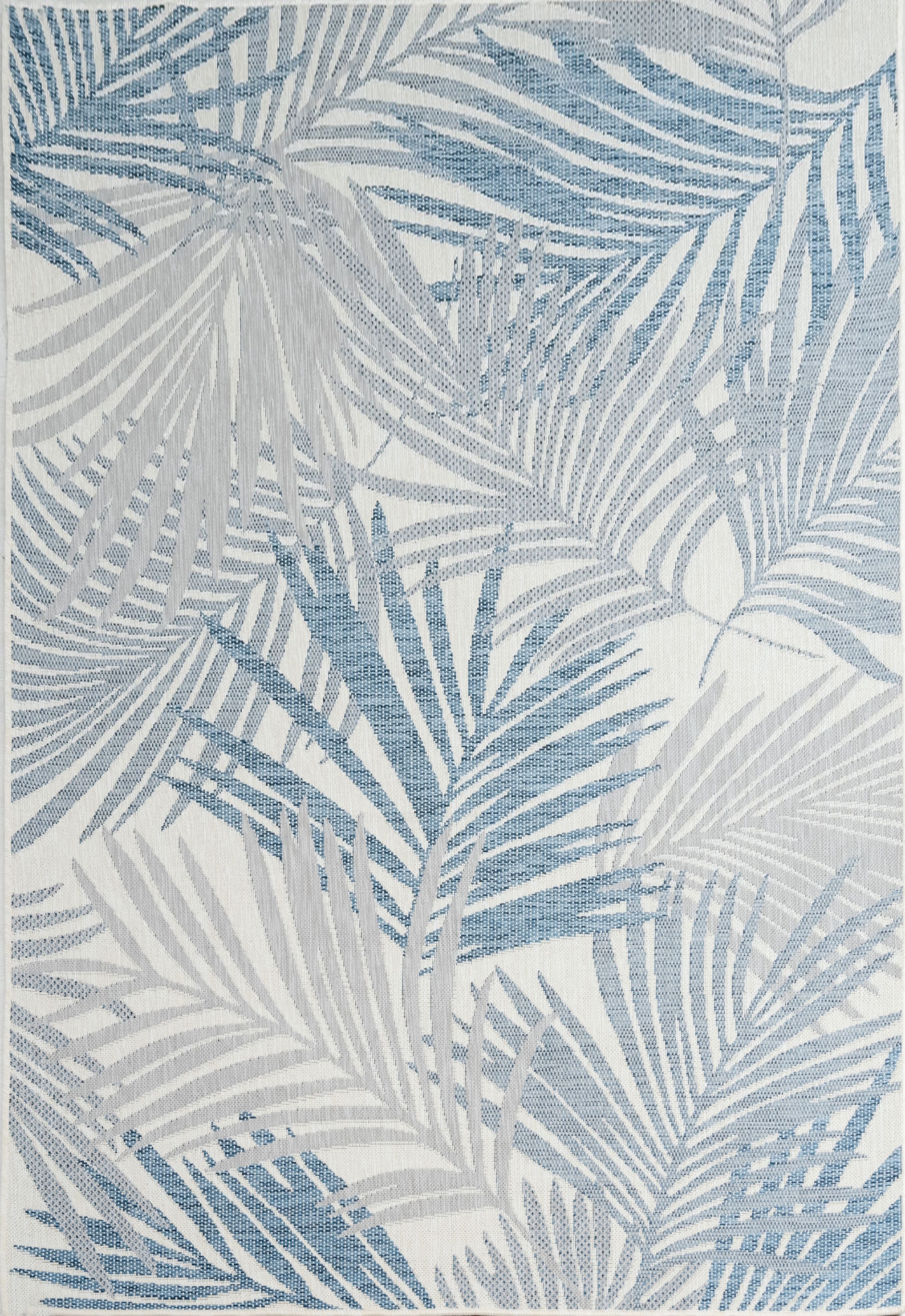 Outdoor Rugs Palm - Blue/ Grey