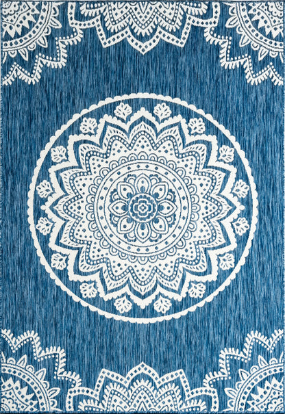 Indoor Rugs Mandala - Blue / Cream