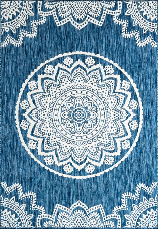 Indoor Rugs Mandala - Blue / Cream