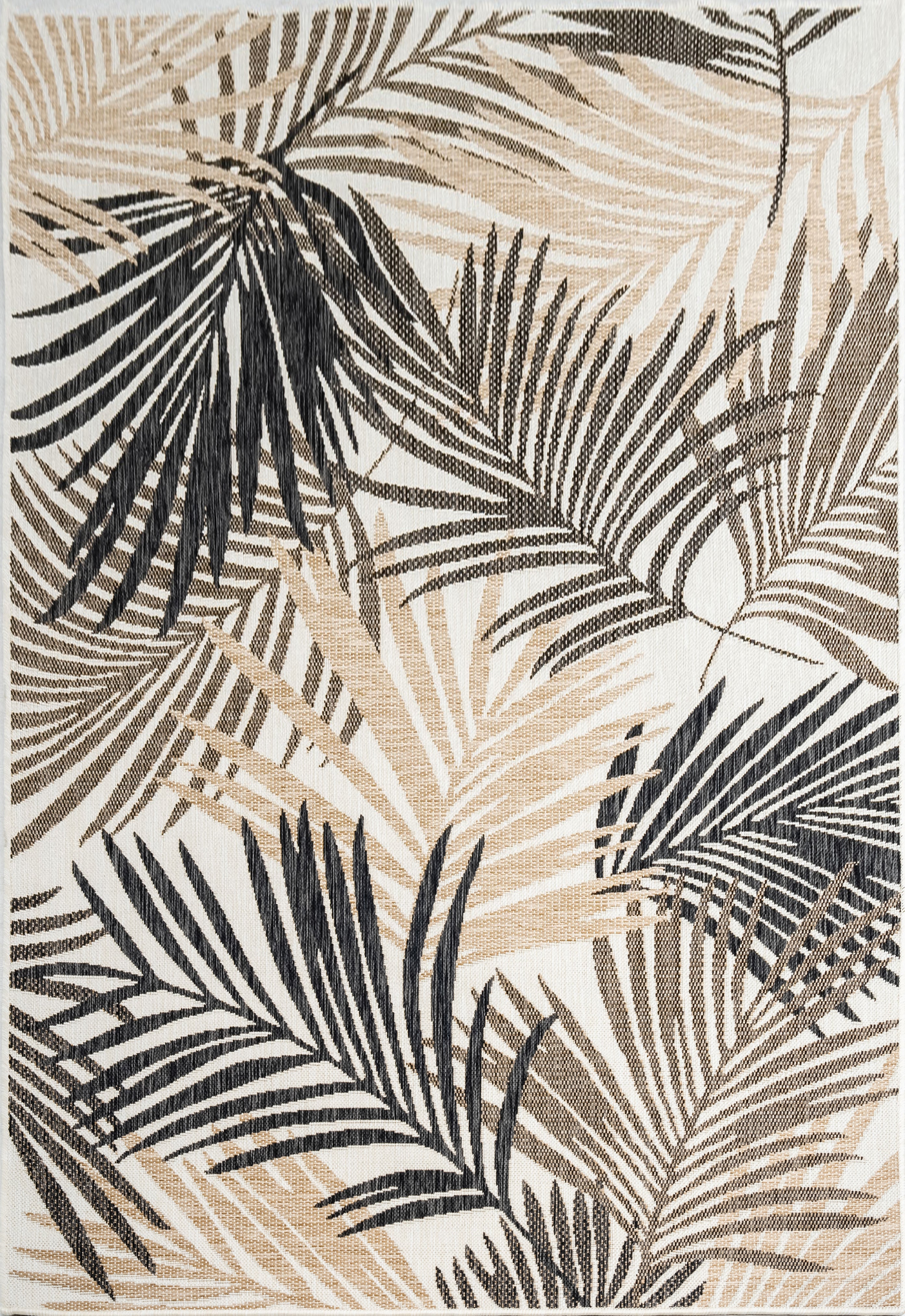 Outdoor Rugs Palm - Black / Beige