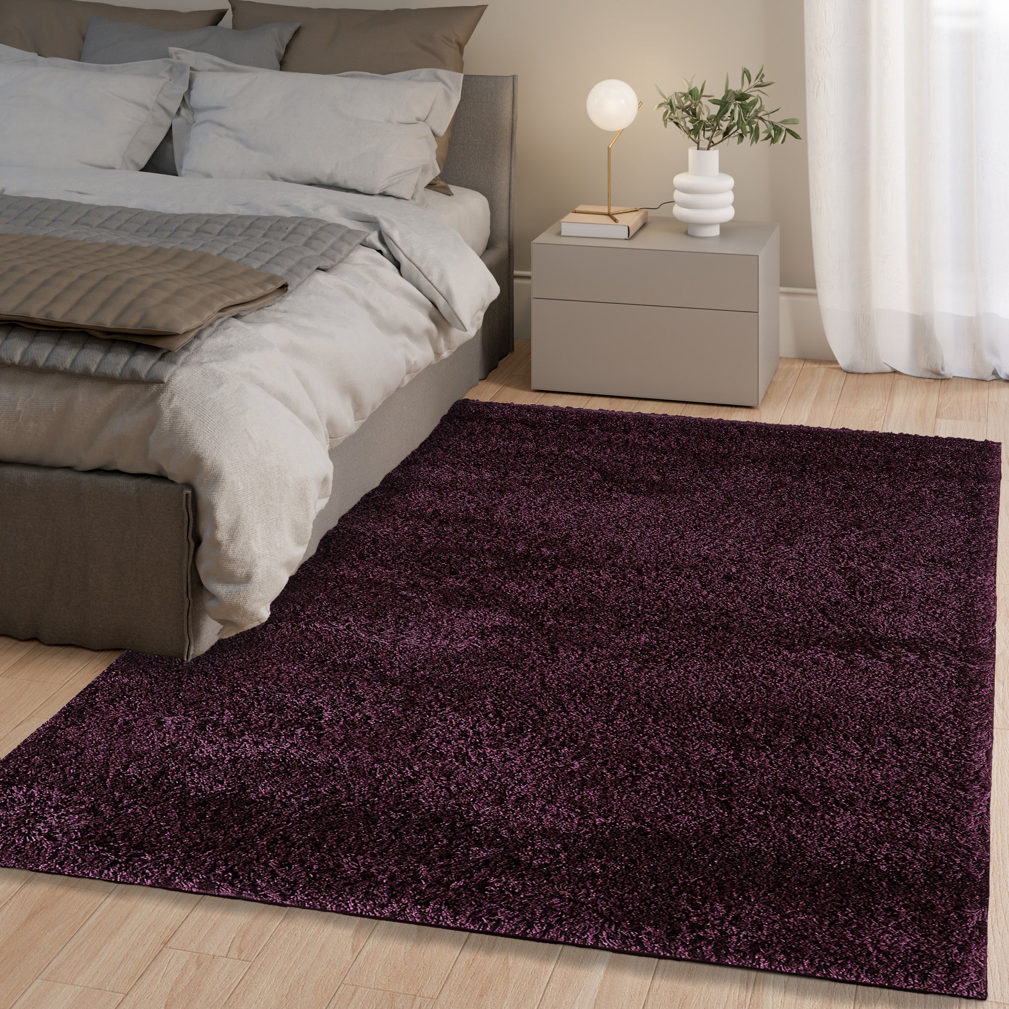 Shaggy Rug Plain Lavender / Purple