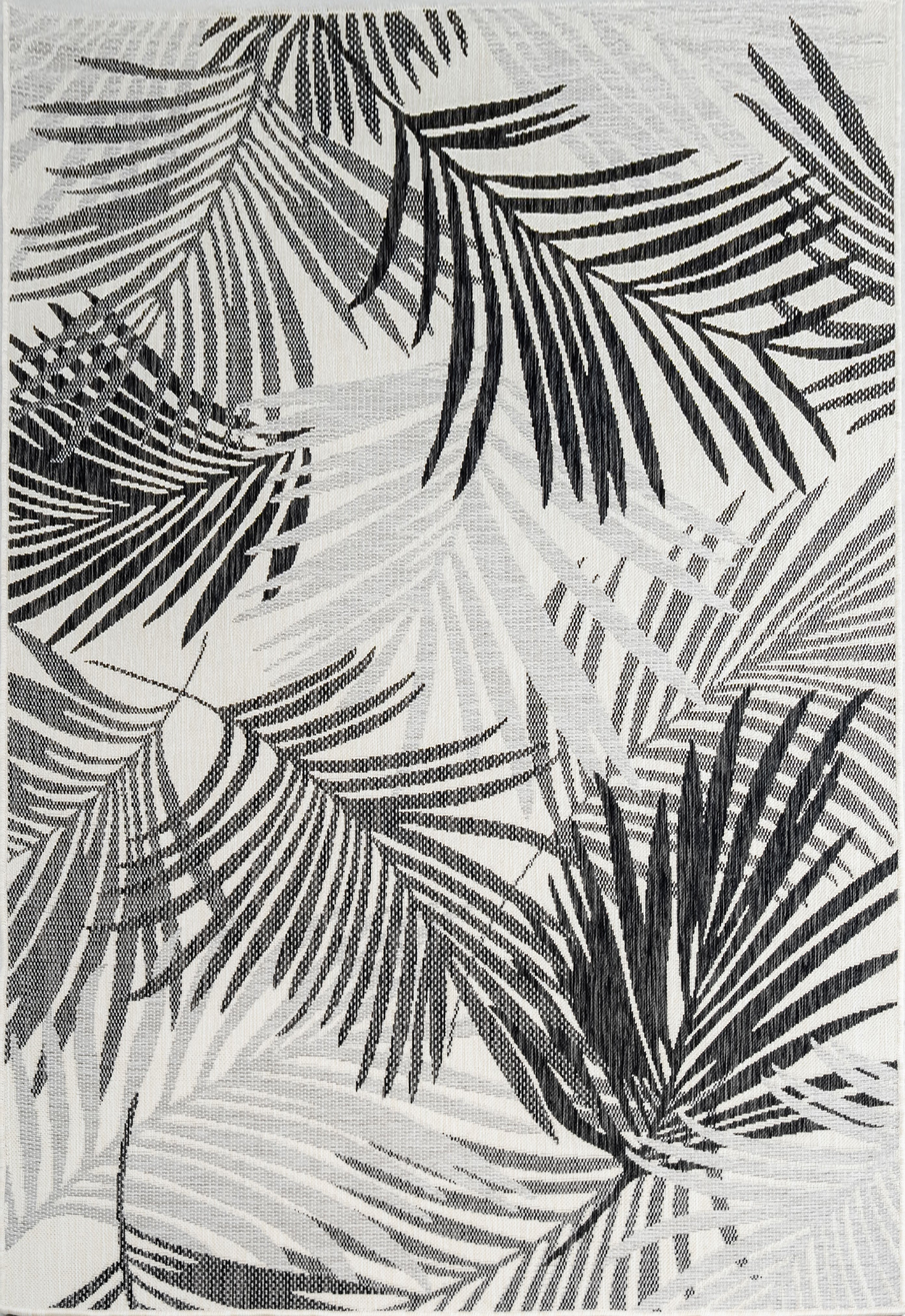 Outdoor Rugs Palm - Black / Grey