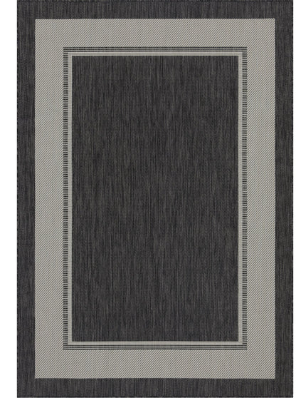 Outdoor Rugs Rectangular Collection Anthracite Cream