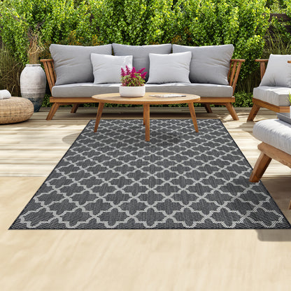 Outdoor Rugs Classic Collection Anthracite Cream