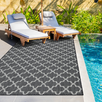 Outdoor Rugs Classic Collection Anthracite Cream