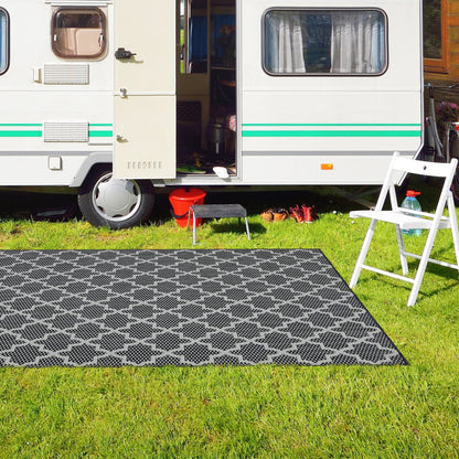 Outdoor Rugs Classic Collection Anthracite Cream
