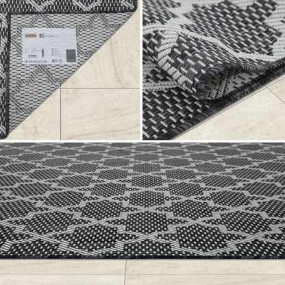 Outdoor Rugs Classic Collection Anthracite Cream