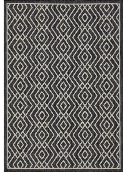 Indoor Rugs Diamond Collection Anthracite Cream