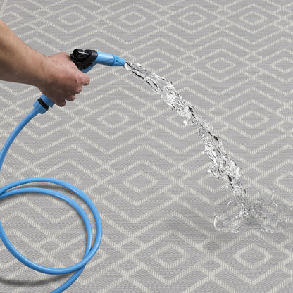 Outdoor Rugs Diamond Collection Grey Cream