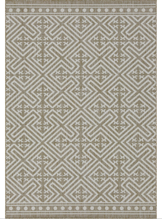 Indoor Rugs Medallion Collection Beige Cream