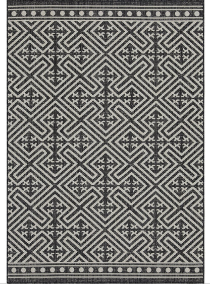 Indoor Rugs Medallion Collection Anthracite Cream