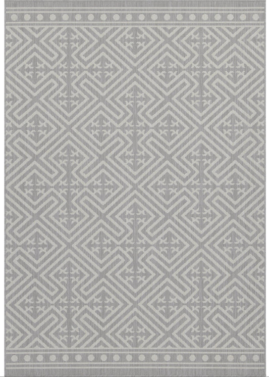 Indoor Rugs Medallion Collection Grey Cream