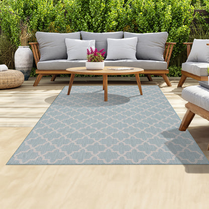 Outdoor Rugs Classic Collection Aqua Cream