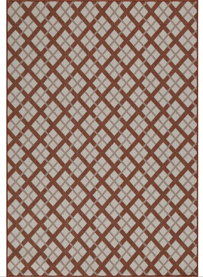 Outdoor Rugs Lined Collection Terra Cream