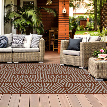 Outdoor Rugs Medallion Collection Terra Cream