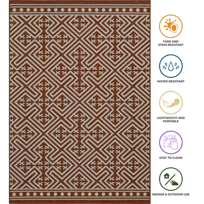 Outdoor Rugs Medallion Collection Terra Cream