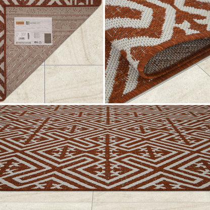 Outdoor Rugs Medallion Collection Terra Cream