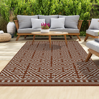 Outdoor Rugs Medallion Collection Terra Cream