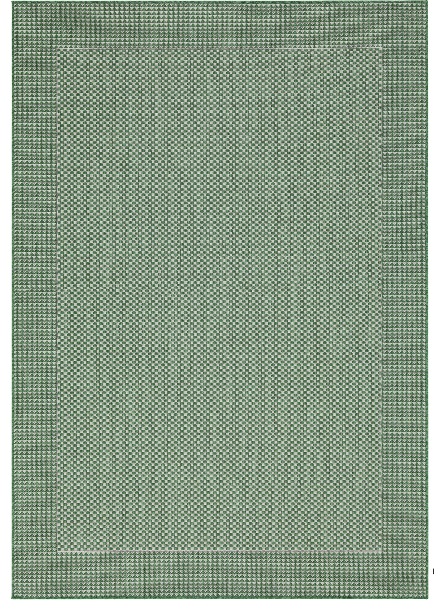 Outdoor Rugs Plain Collection Green Cream