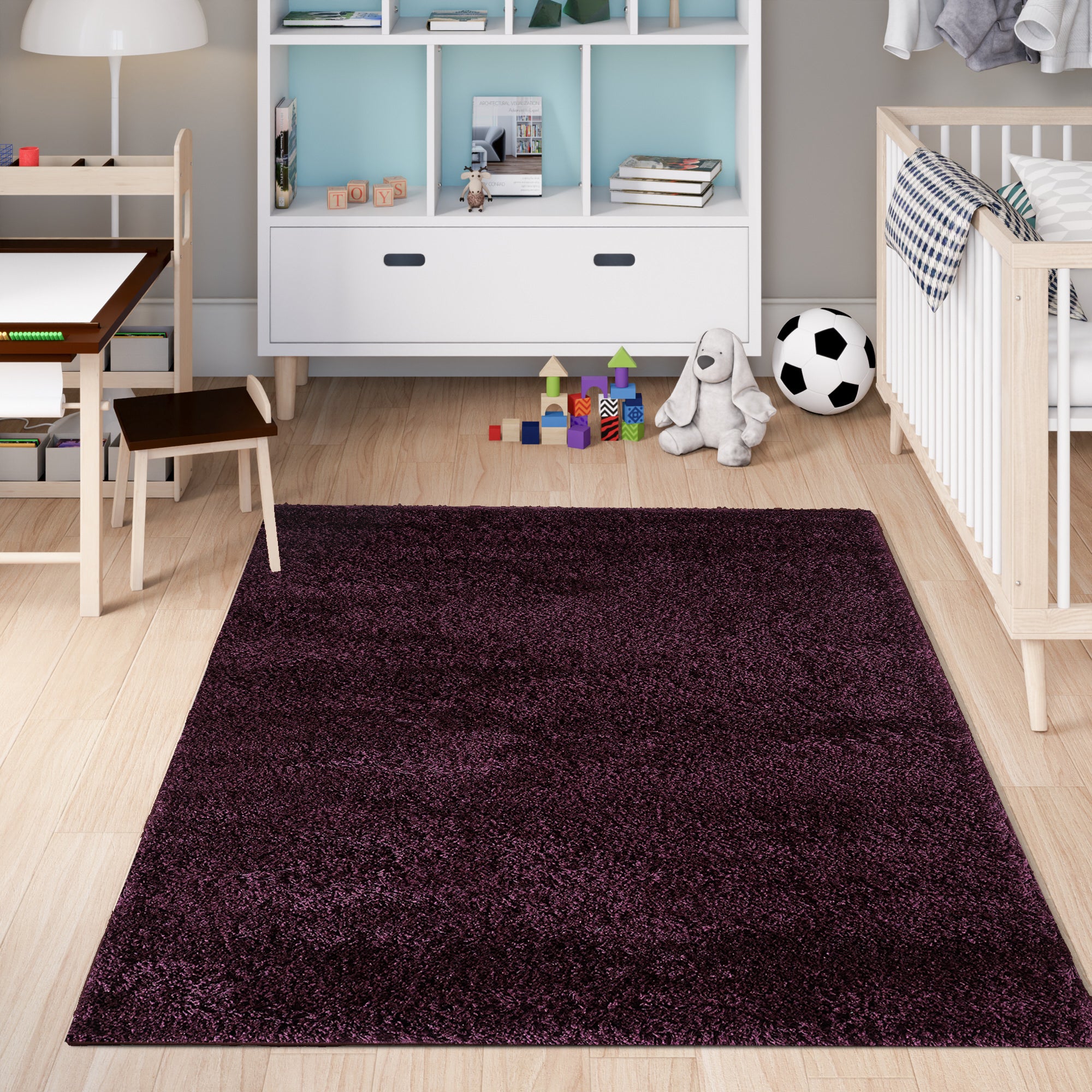 homeart Area Rug - Super Soft Shaggy Rugs For The Living Rooms, Bedrooms And Kitchen - Modern, Easy To Clean Carpet - Lavender / Purple