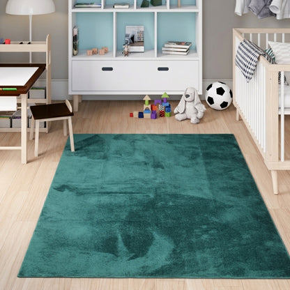Anti-Slip Backing, Shaggy Rugs Green