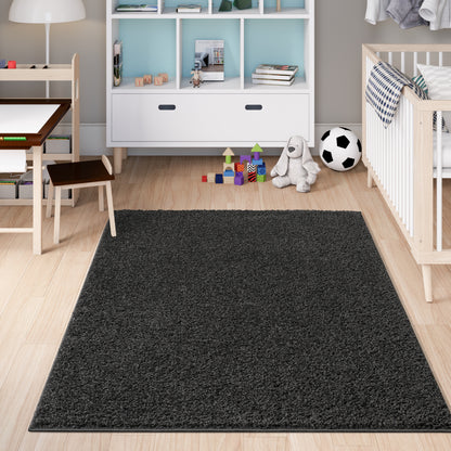 Shaggy Rug Plain Smoky Grey
